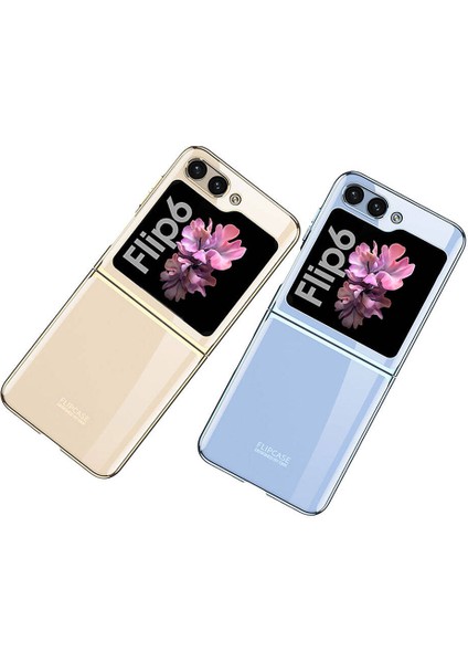 Samsung Galaxy Z Flip 6 Kılıf Zore Full Camlı Kıpta Kapak