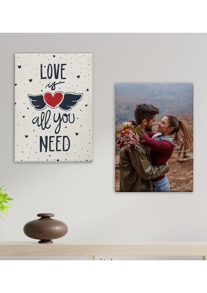 Kişiye Özel Sevgili Temalı 2’li 30X50CM Kanvas Tablo,duvar Dekoru,sevgiliye Hediye,ev Dekorasyonu,sevgililer Günü Hediyesi-2 fiyatları