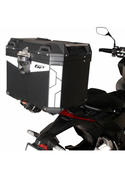 Universal 37 Lt Alüminyum Motosiklet Çantası Siyah