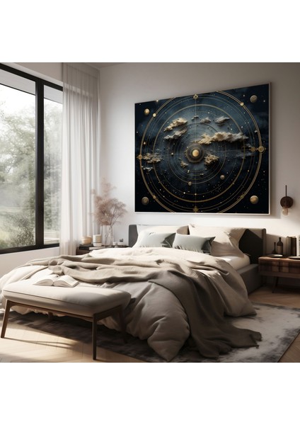 Yıldız Haritası Kanvas Tablo - Yıldız Haritası, Kanvas Tablo, Ev Dekorasyonu, Gök Haritası, 30X30 fiyatları