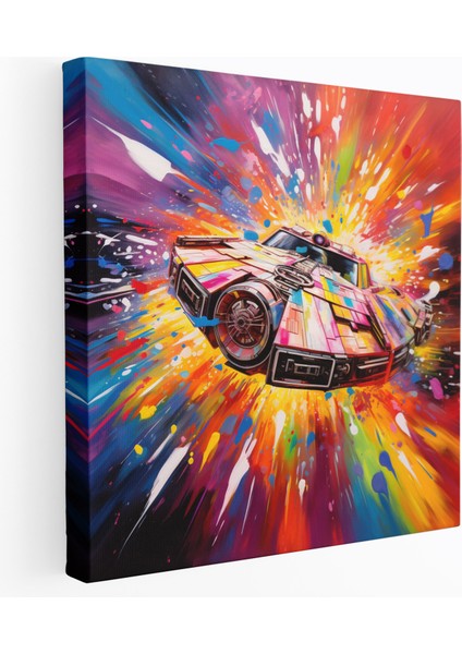 Star Wars Kanvas Tablo - Millennium Falcon Motion Blur - Yıldız Savaşları, Duvar Sanatı, Ev Dekorasyonu, Soyut Resim, 100X100