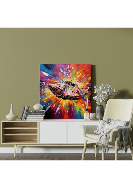 Star Wars Kanvas Tablo - Millennium Falcon Motion Blur - Yıldız Savaşları, Duvar Sanatı, Ev Dekorasyonu, Soyut Resim, 100X100