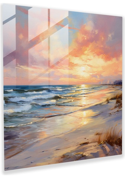 Gün Batımı Serenadı Cam Baskı - Gün Batımı, Gün Batımı, Cam Baskı, Empresyonist Yağlıboya Tablo, 30X30
