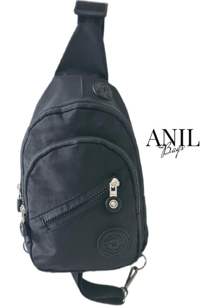 Anıl Bags Unisex Krinkıl Su Geçirmez Çanta, Çapraz Askılı Omuz ve Göğüs Çantası, Bodybag