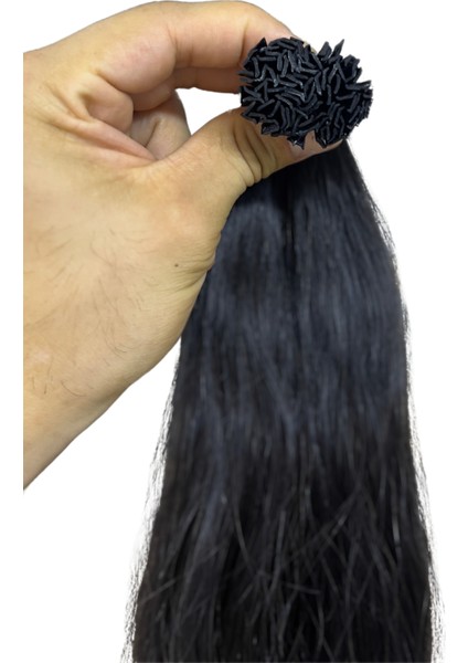 Halit Can HairKing Halit Can Hairking 55cm Doğal Renk (Koyu Kestane),  100adet, 50gr ,Mikro Kaynak [100% Gerçek Insan Saçı]