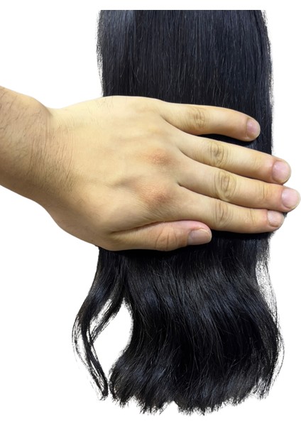 Halit Can HairKing Halit Can Hairking 55cm Doğal Renk (Koyu Kestane),  100adet, 50gr ,Mikro Kaynak [100% Gerçek Insan Saçı]