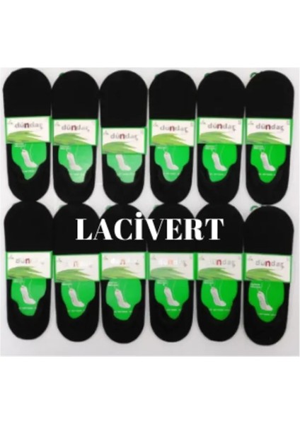 12'li Paket Arkası Silikonlu Kaymayan Bambu Babet Çorap