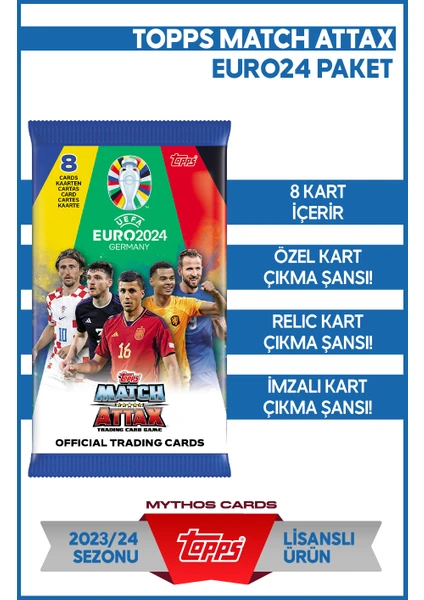 Mythos Cards Topps Official Euro 2024 Match Attax - Pack