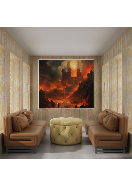 Yüzüklerin Efendisi Kanvas Tablo - Miğfer Derin Soyut - Yüzüklerin Efendisi, Duvar Dekorasyonu, Kanvas Tablo, Yüzüklerin Efendisi, 30X30