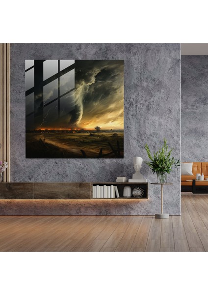 Kasırga Öfkesi Cam Baskı - Fırtına, Modern Sanat, Cam Baskı, Fırtına, 30X30