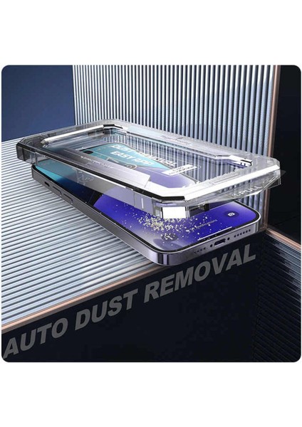 Apple iPhone 15 Plus Uyumlu Ekran Koruyucu Takma Aparatlı Kolay Kurulum Darbelre Dayanklı Temperli Cam