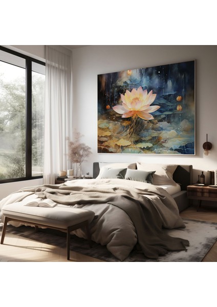 Lotus Çiçeği Kanvas Tablo - Manevi, Lotus Çiçeği, Duvar Sanatı, Kanvas Tablo, 30X30 fiyatları