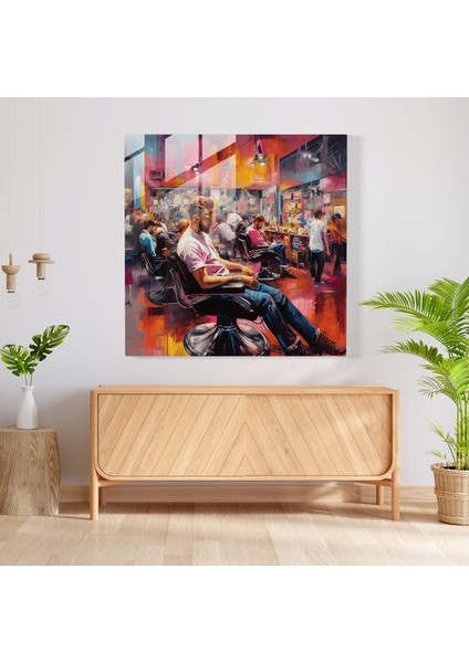 Canlı Berber Cam Baskı - Berber, Cam Duvar Tablosu, Ev Dekorasyonu, Cam Baskı, 30X30 modelleri