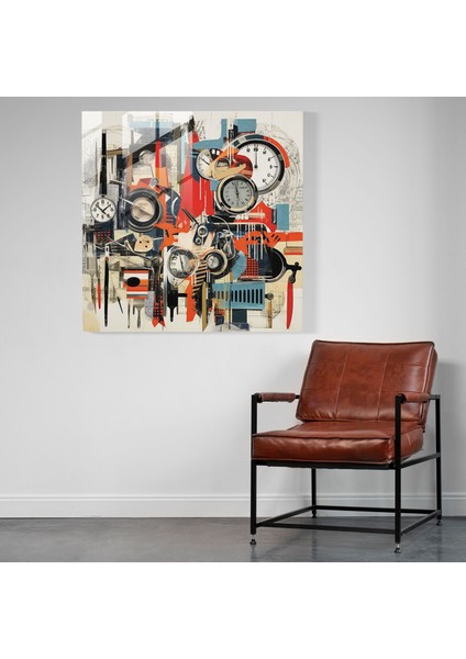 Berber Aletleri Kolaj Cam Baskı - Berber, Cam Sanatı, Berber Aletleri, Cam Baskı, 30X30 modelleri