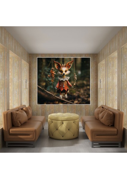 Kukla Tilki Kanvas Tablo - Kukla, Kanvas Tablo, Kaprisli, Duvar Sanatı, 30X30