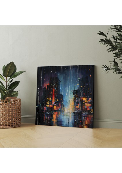 Yağmur Kanvas Tablo - Yağmur, Kanvas Tablo, Yağmur Kanvas Tablo, Gece, 30X30 modelleri