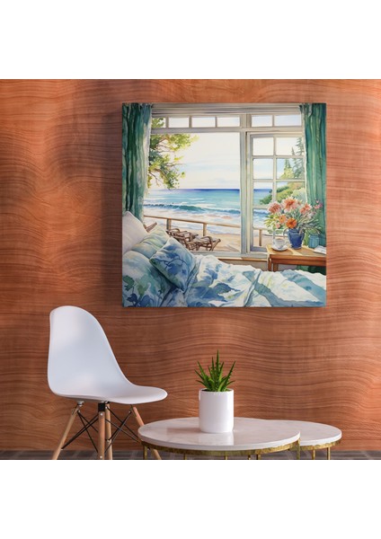 Otel Romantizmi Kanvas Tablo - Otel, Kanvas Tablo, Rahat Yatak Odası, Otel Romantizmi Kanvas Tablo, 30X30