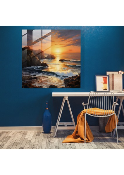 Gün Batımı Serenity Cam Baskı, 30X30 modelleri