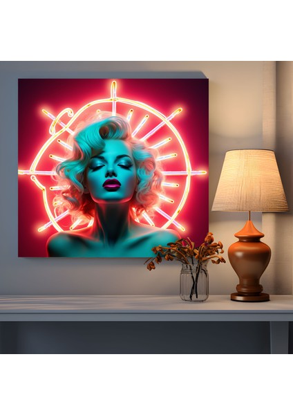 Marilyn Monroe Kanvas Tablo - Retro Neon Tabela Duvar Tablosu - Marilyn Monroe, Kanvas Tablo, Neon Tabela, 70X70 fiyatları