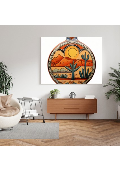 Güneybatı Seramik Duvar Dekorasyonu - Güneybatı, Geleneksel Tasarım, Ev Dekorasyonu, El Boyaması, 30X30 fiyatları