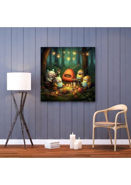 Minyonlar Duvar Dekorasyonu - Büyülü Piknik - Minyonlar, Minyonlar, Büyülü, Duvar Sanatı, 30X30 fiyatları