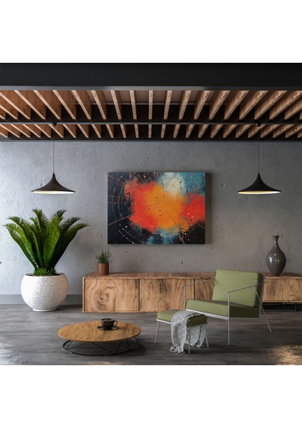 Yıldız Haritası Kanvas Tablo - Yıldız Haritası, Göksel Tablo, Duvar Sanatı, Yıldız Haritası, 30X30 fiyatları