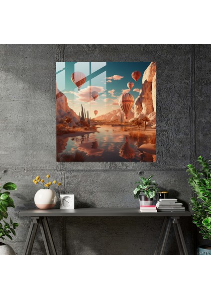 Southwest Oasis Cam Baskı - Southwest, Gerçeküstü Dijital Sanat Eseri, Cam Sanatı, Southwest Oasis Cam Baskı, 30X30 fiyatları