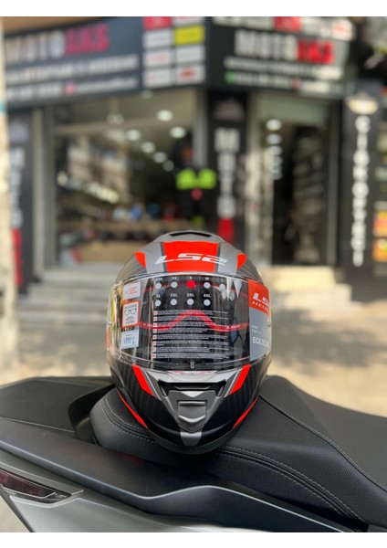 Storm 2 Racer Mat Titanıum Neon-Turuncu Full Face Motosiklet Kask