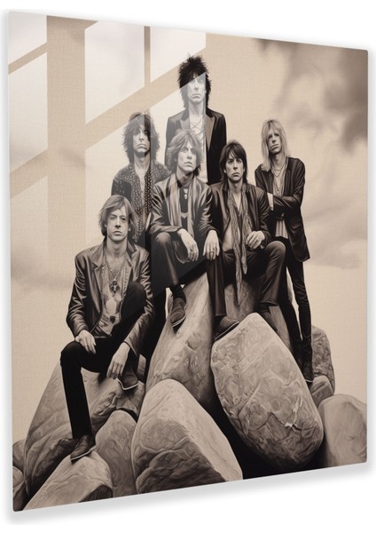 Sakin Rolling Stones Cam Baskı - Rolling Stones, Cam Duvar Sanatı, Sakin Manzara, Ev Dekorasyonu, 30X30