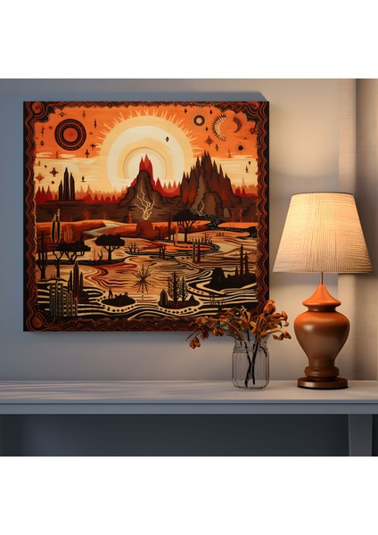Güneybatı Goblen Duvar Sanatı - Güneybatı, Kanvas Tablo, Çöl Manzarası, Kanvas Tablo, 30X30 fiyatları