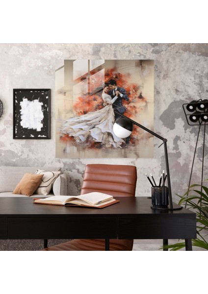 Romantik Dans Cam Baskı - Romantik, Romantik, Cam Duvar Sanatı, Modern Sanat, 30X30 modelleri