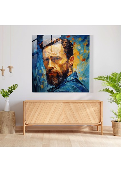 Vincent'ın Kucaklayan Cam Duvar Sanatı - Büyüleyici Van Gogh Tarzı Portre - Modern Sanat Eseri, 30X30 modelleri