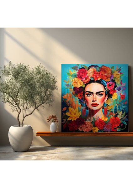 Frida Kahlo Kanvas Tablo - Frida Kahlo, Akrilik Tablo, Kanvas Tablo, Ev Dekorasyonu, 30X30 modelleri