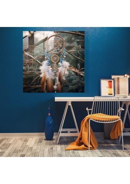 Kızılderili Dreamcatcher Cam Baskı - Kızılderili, Düşkapanı, Kızılderili, Modern Sanat, 30X30 fiyatları