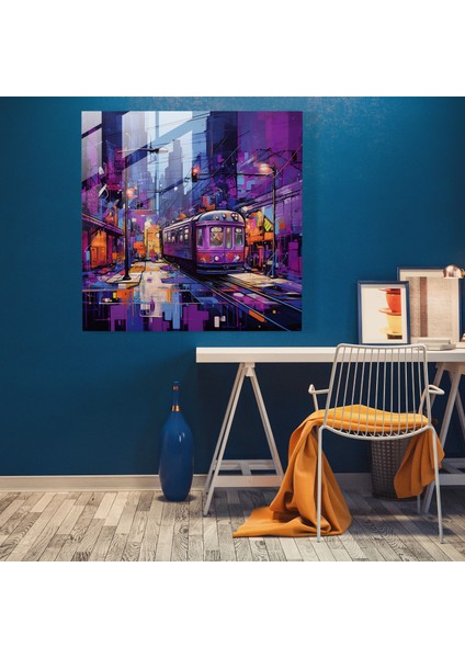 Urban Purple Graffiti Cam Baskı - Mor, Mor, Urban, Duvar Dekorasyonu, 30X30 fiyatları