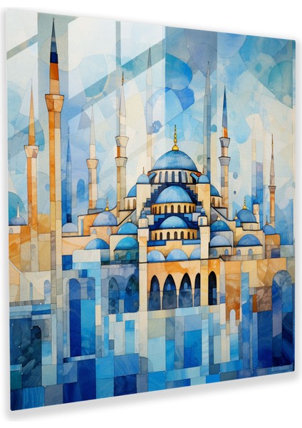 Sultanahmet Camii Cam Baskı - Istanbul Parçalı, 30X30
