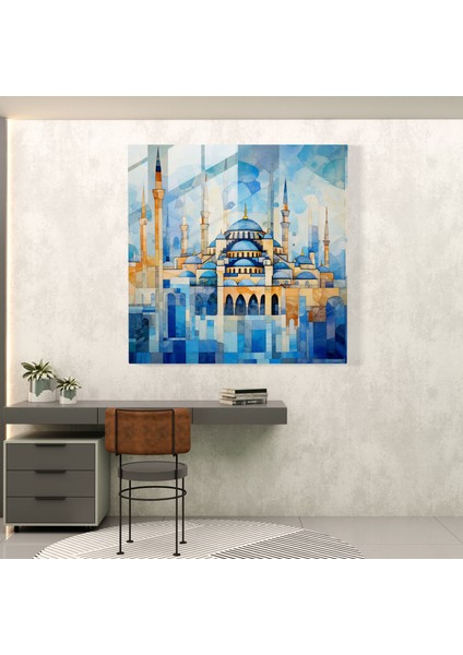 Sultanahmet Camii Cam Baskı - Istanbul Parçalı, 30X30