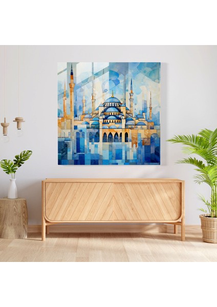 Sultanahmet Camii Cam Baskı - Istanbul Parçalı, 30X30