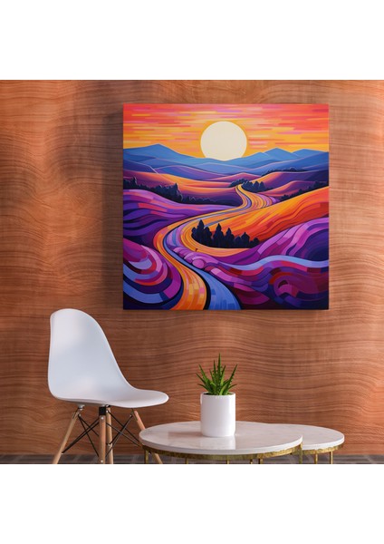 Mor Manzara Kanvas Tablo - Mor, Kanvas Tablo, Duvar Dekorasyonu, Kanvas Tablo, 30X30 fiyatları