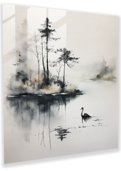 Lenticular Glass Print - Serene Japon Mürekkebi Cam Duvar Sanatı - Lenticular, Sakin, Sakin Sanat Eseri, Cam Duvar Sanatı, 30X30