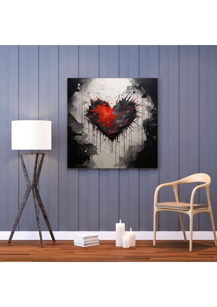 Kırık Kalpler Kanvas Tablo - Reddedilme, Duvar Dekorasyonu, Duvar Sanatı, Kırık Kalpler Kanvas Tablo, 30X30