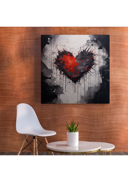 Kırık Kalpler Kanvas Tablo - Reddedilme, Duvar Dekorasyonu, Duvar Sanatı, Kırık Kalpler Kanvas Tablo, 30X30