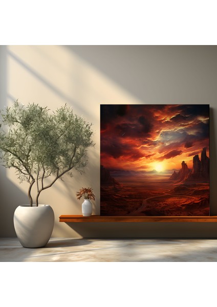 Güneybatı Kanvas Tablo - Çöl Gün Batımı - Güneybatı, Kanvas Tablo, Kanvas Tablo, Duvar Sanatı, 30X30 modelleri