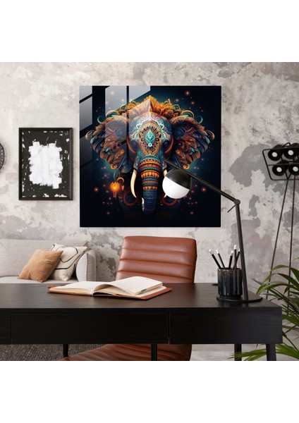 Bohem Fil Cam Baskı - Bohem, Boho'dan Esinlenen Dijital Sanat Çalışması, Bohem Hissi, Duvar Dekorasyonu, 30X30