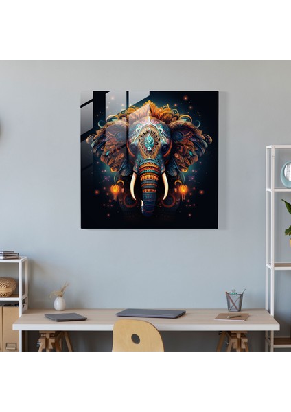Bohem Fil Cam Baskı - Bohem, Boho'dan Esinlenen Dijital Sanat Çalışması, Bohem Hissi, Duvar Dekorasyonu, 30X30