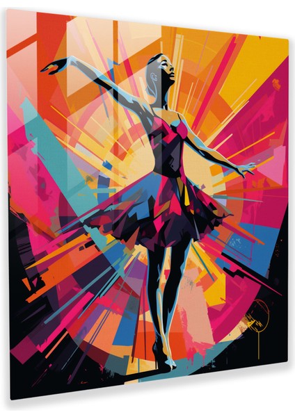 Pop Art Balerin Cam Baskı - Balerin, Duvar Süslemesi, Illüstrasyon, Modern Sanat, 30X30