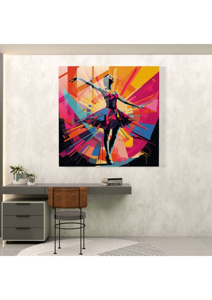 Pop Art Balerin Cam Baskı - Balerin, Duvar Süslemesi, Illüstrasyon, Modern Sanat, 30X30 fiyatları