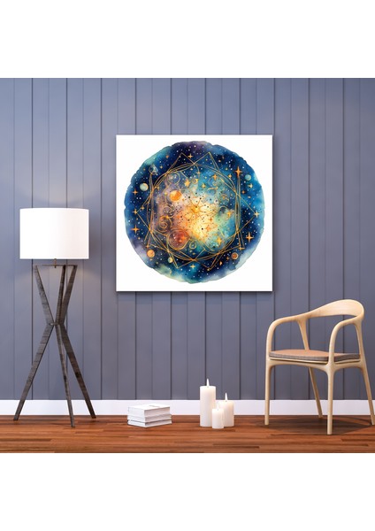 Yıldız Haritası Kanvas Tablo - Yıldız Haritası, Duvar Dekorasyonu, Ev Dekorasyonu, Galaksi, 30X30 fiyatları
