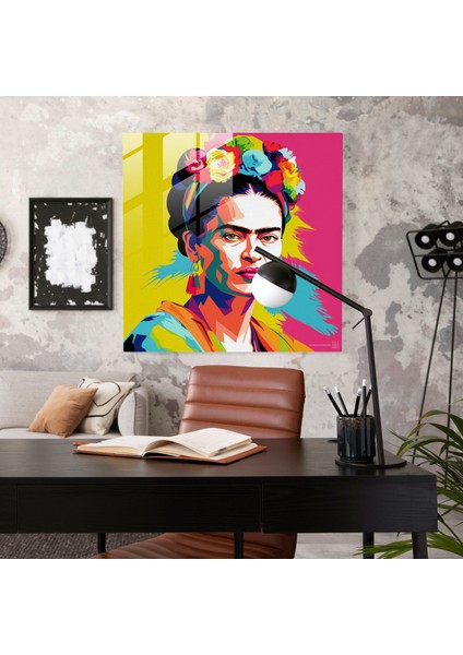 Frida Kahlo Cam Baskı - Frida Kahlo, Pop Art'tan Esinlenen Baskı, Ev Dekorasyonu, Modern Sanat, 30X30 fiyatları