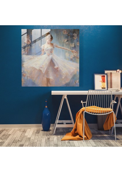 Rüya Gibi Balerin Cam Baskı - Balerin, Modern Sanat, Ev Dekorasyonu, Cam Sanatı, 30X30 modelleri